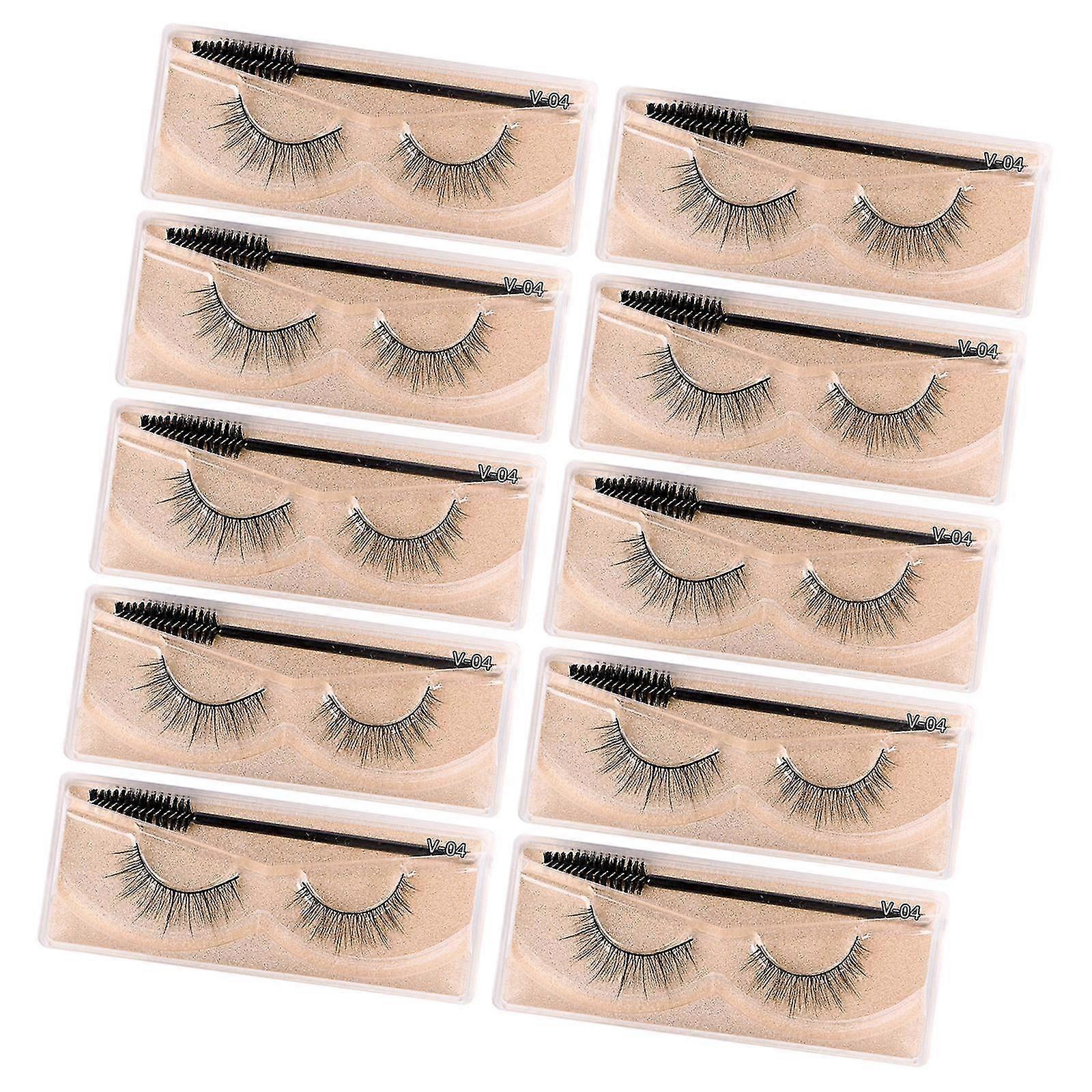 2026 NEW 10 Pairs False Eyelashes Thick 3d Wispy Reusable Multipack For Personal Care V01