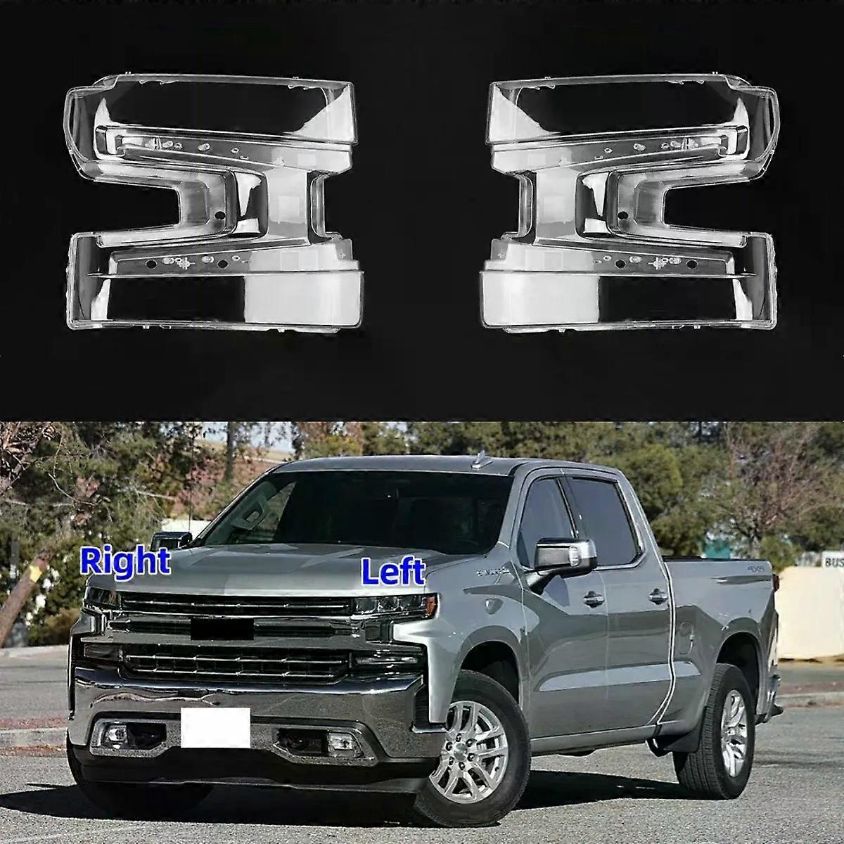 High qualityFor Chevrolet Silverado 2019 2020 2021 Headlight Shell Transparent Headlamp Cover Plexiglass Replace Original Lampshade