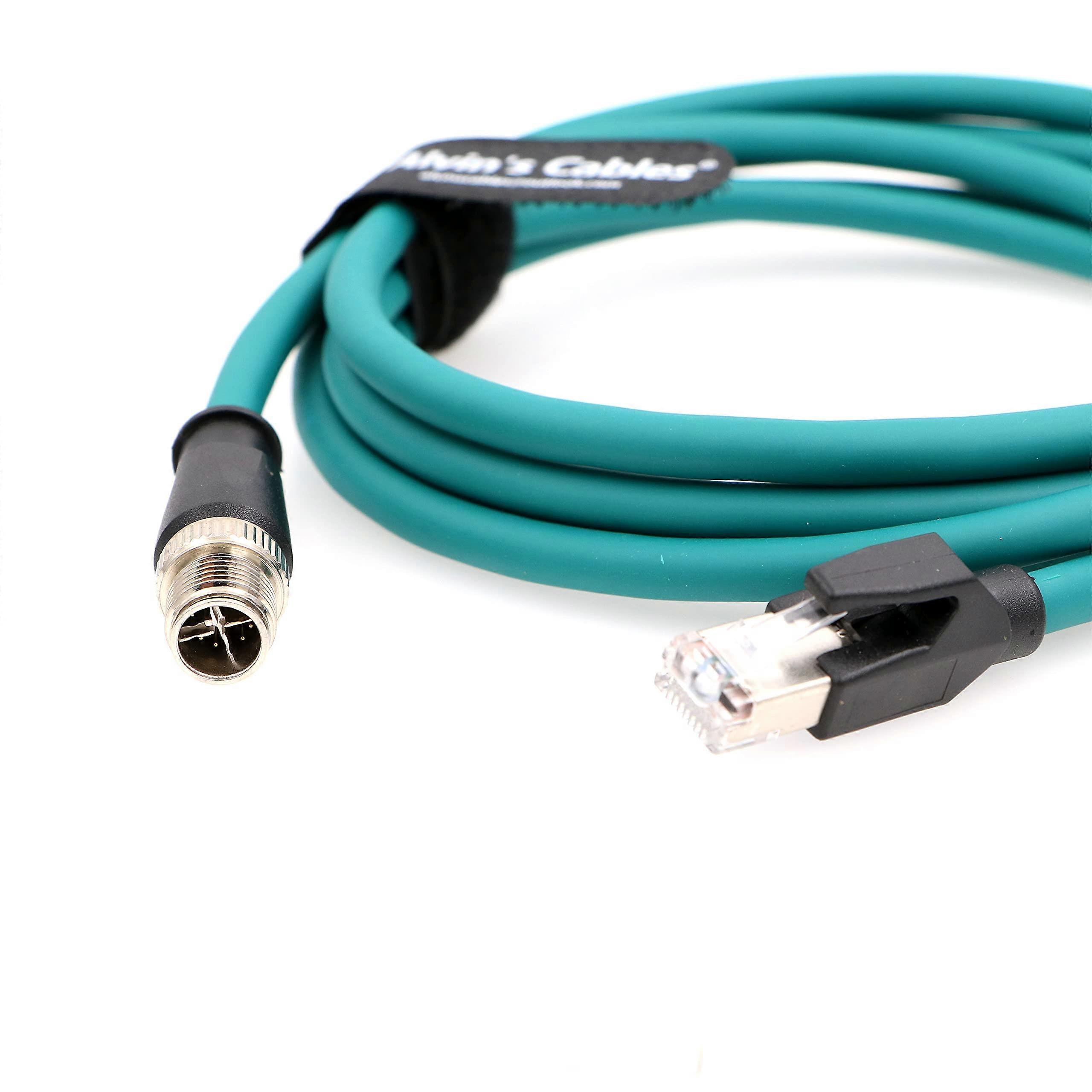 M12 X Code 8 Position to RJ45 Ethernet Cable for Cognex in Sight 8200 8400 Series Industrial Camera Shielded Cord IP67 6.5ft/2M