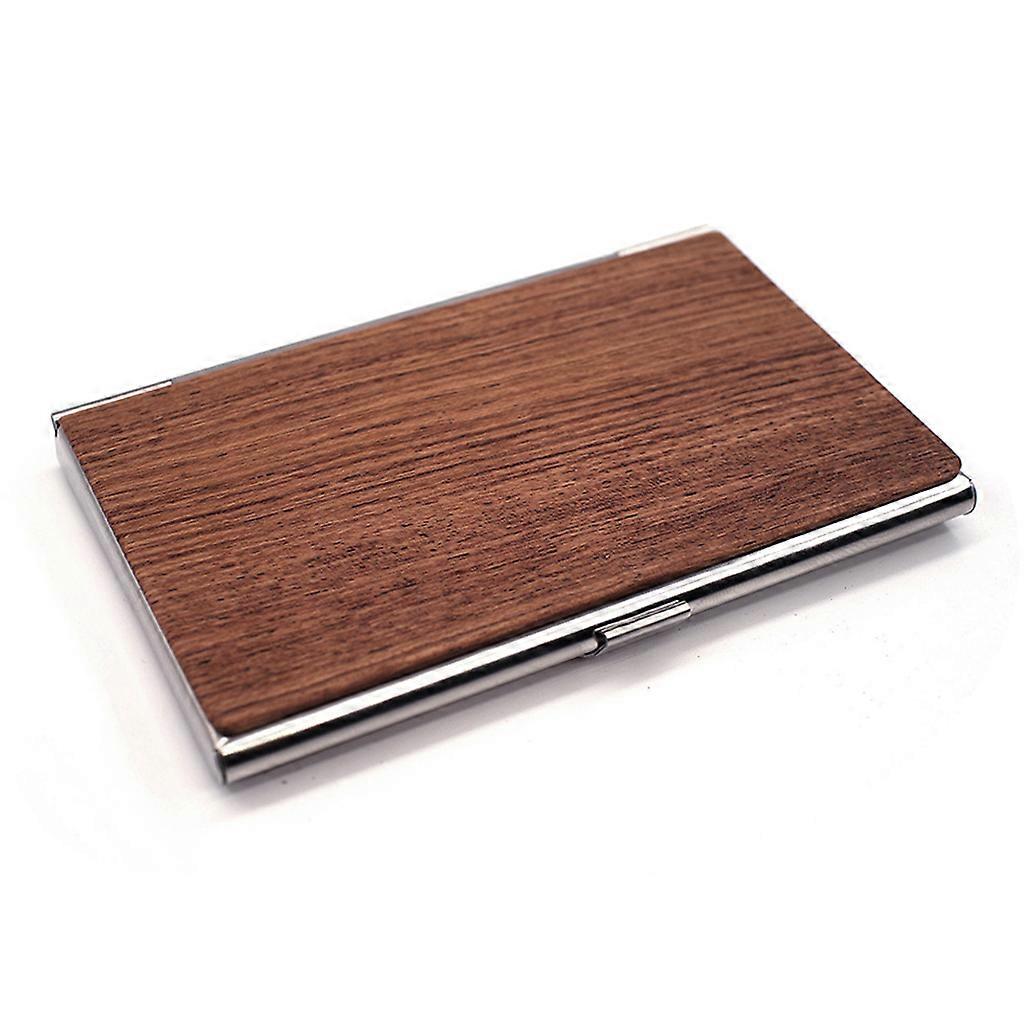 Black Walnut Businesse Card Holder for Case,Keep Business Cards in Immaculate Condition,3.62 x 2.36 x 0.39 Inches Card f C