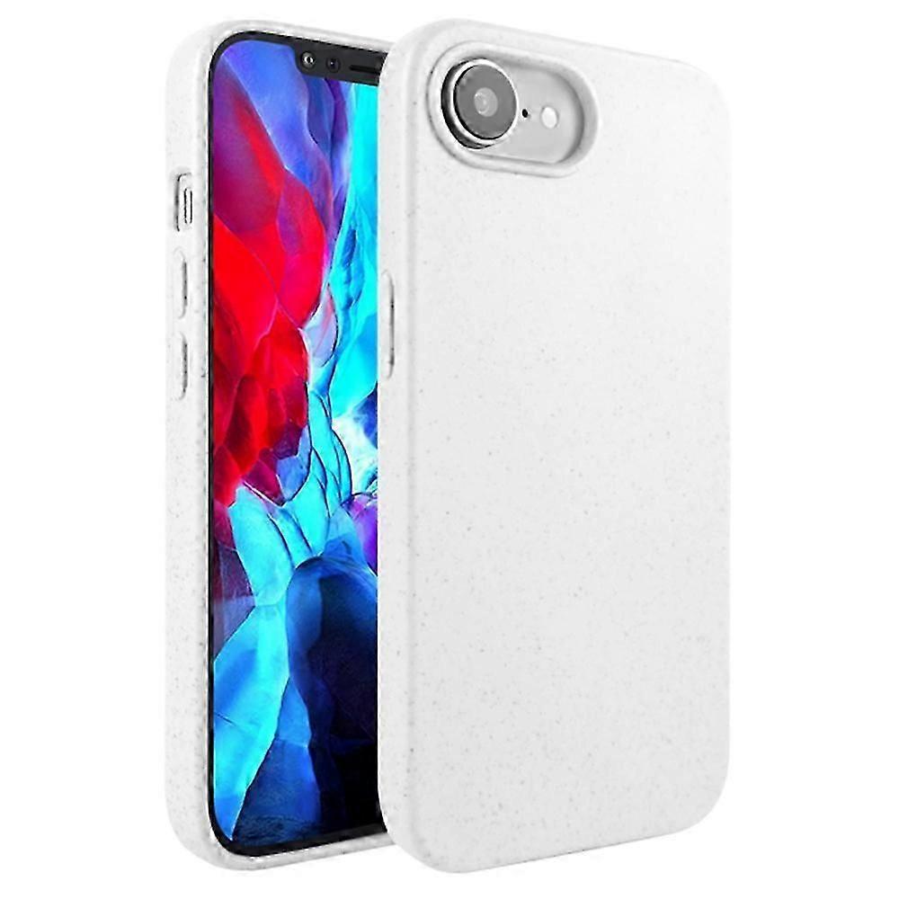 For iPhone 16e Case Biodegradable Wheat Straw+TPU Matte Phone Cover-Red