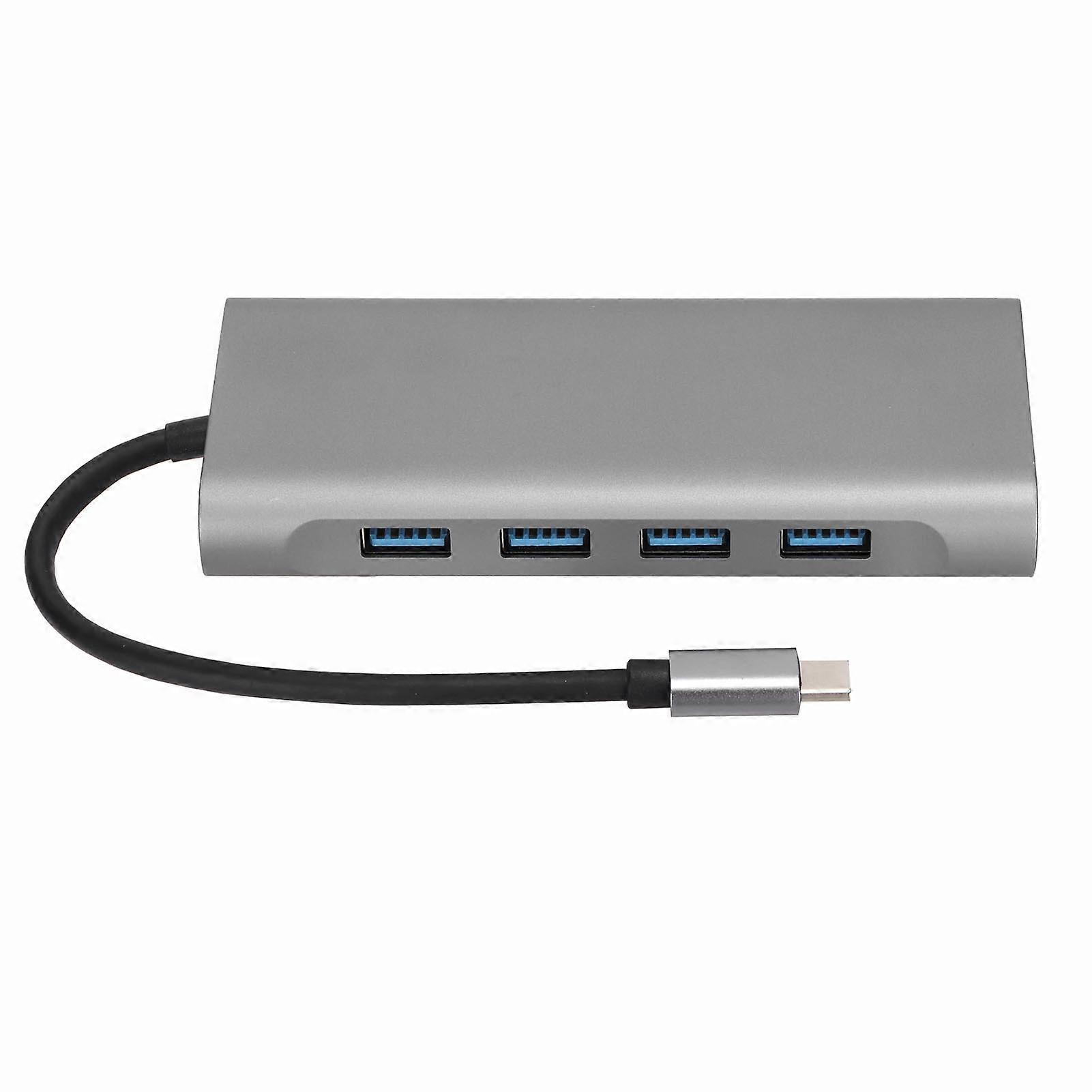 USB-C-Dockingstation 11-in-1 Langlebiger robuster 87-W-Schnelllade-5-Gbit/s-Stabiler tragbarer USB-Multiport-Hub