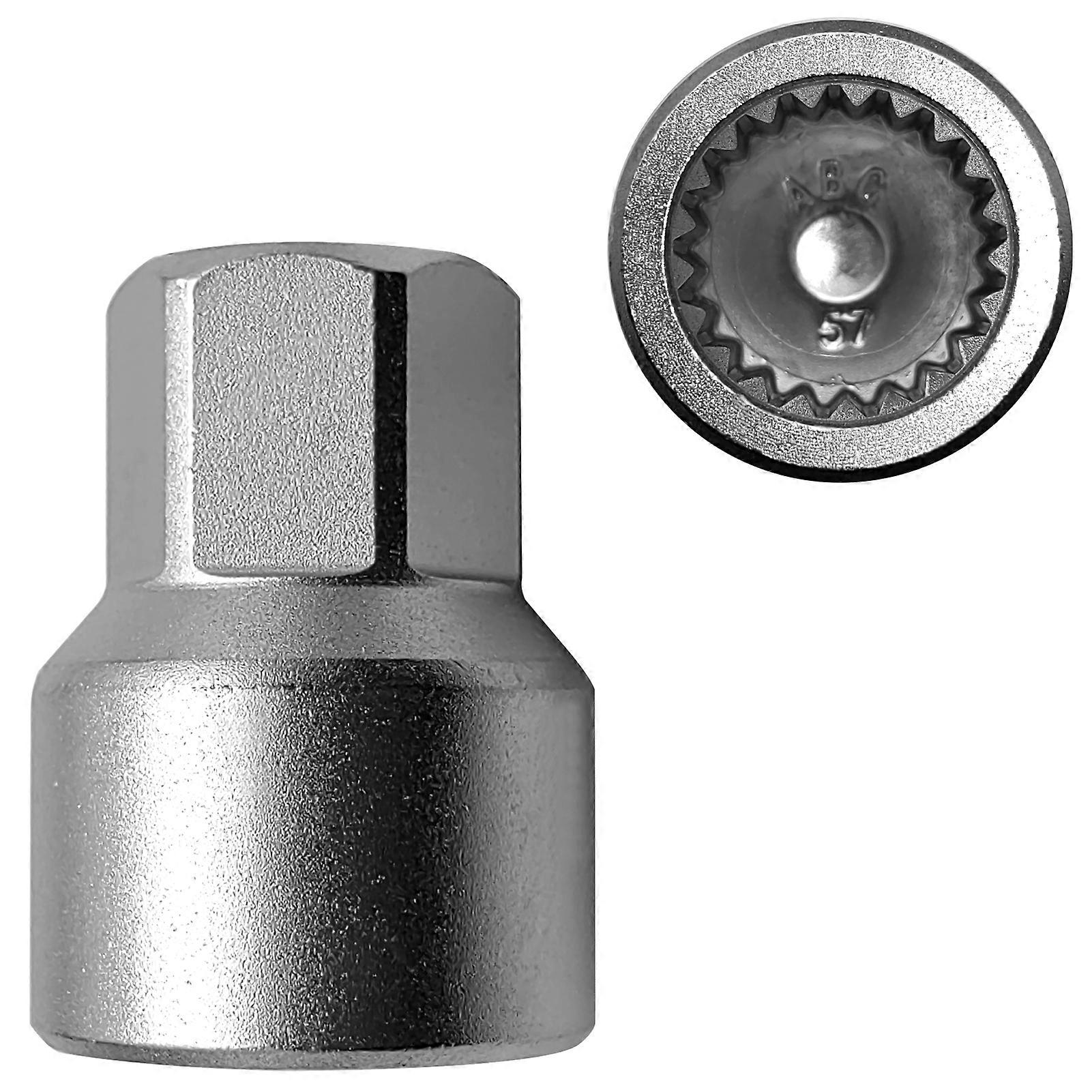 Wheel Locking Nut Key Replacement for Porsche, 57 Thick-walled Wheel Lock Nut Socket Adapter, Wheel Anti-Theft Lug Nut Removal Tool