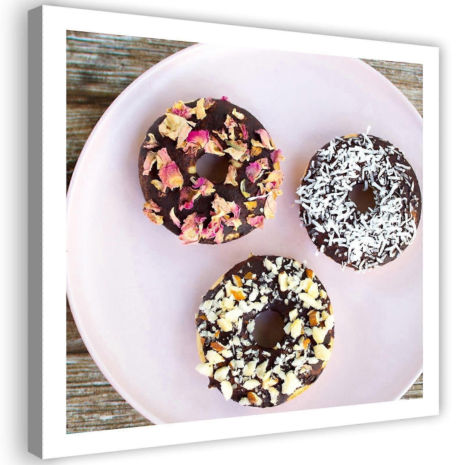 Impression sur toile, Trois Donats - 60x60