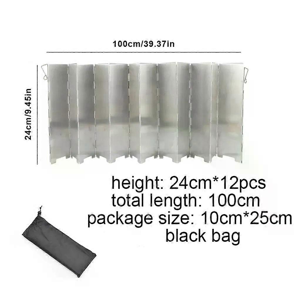Foldable Gas Stove Windshield Outdoor Camping Cooking Burner Windproof Screen Aluminium Alloy Stove Wind Shield