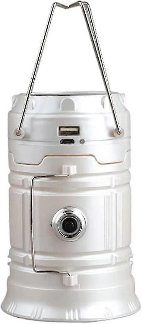 Led Solar Camping Light,rechargeable Collapsible Light Flashlight