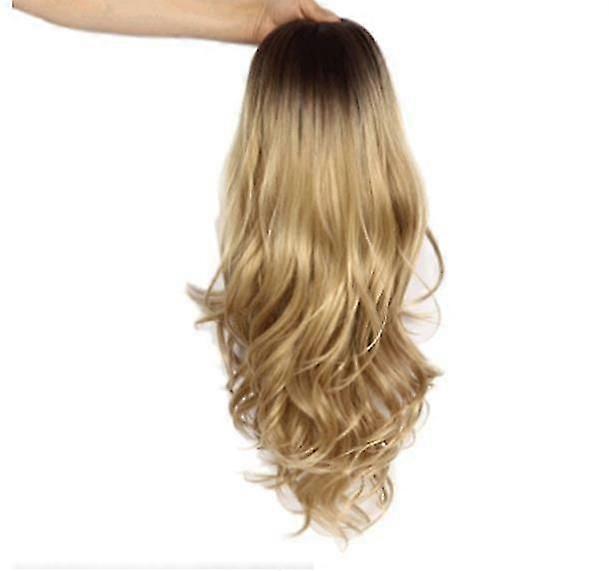 Long Wavy Curly Gold Wig