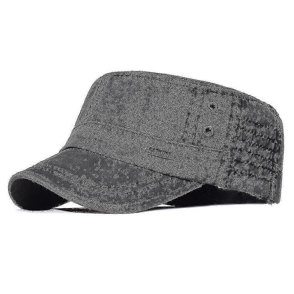 قبعات القطن المغسولة الرجال كاديت الجيش كاب تصميم فريد من نوعه خمر قبعة مسطحة أعلى