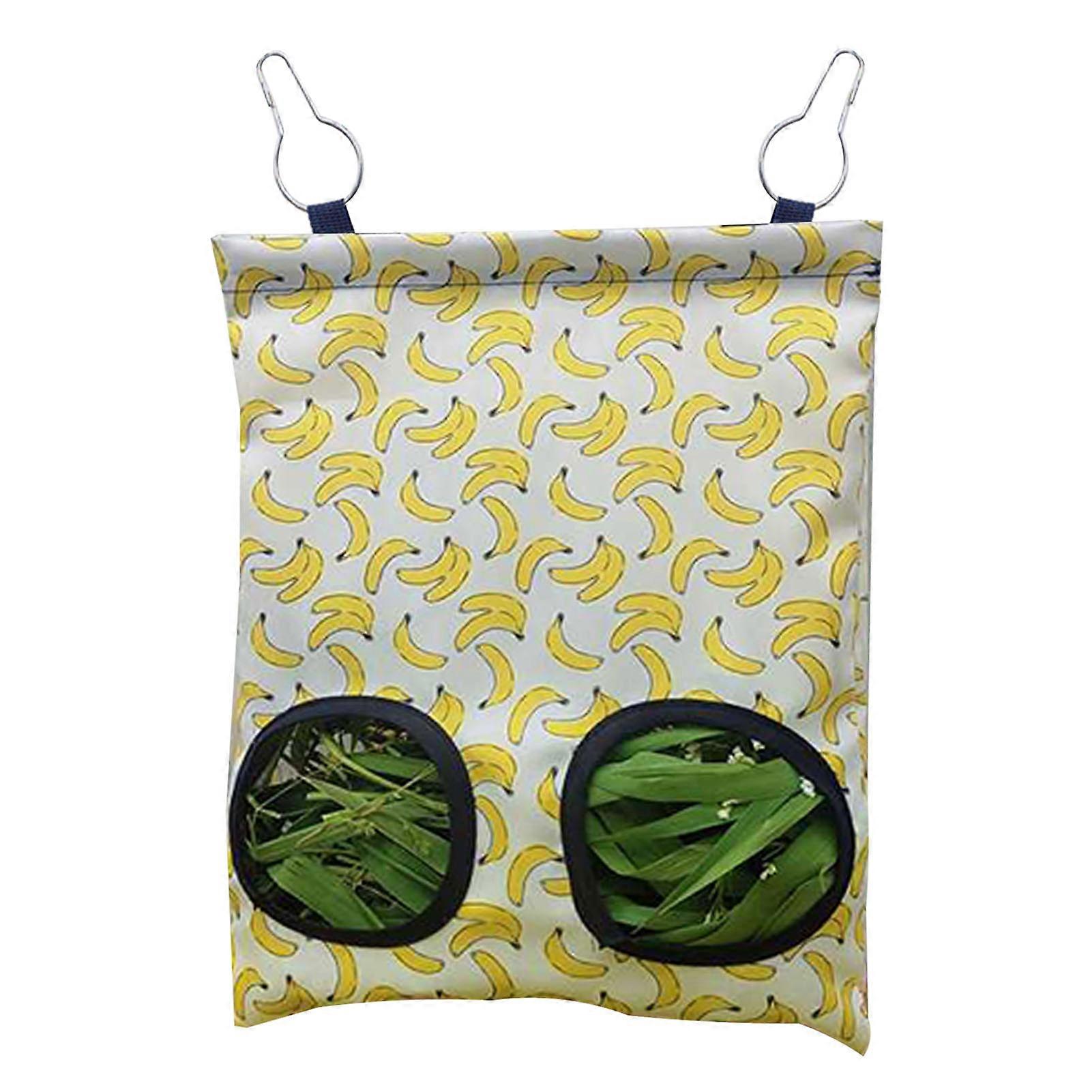 حقيبة تغذية القش سعة كبيرة أكسفورد القماش موزع القش معلقة حقيبة التغذية للأرانب خنزير غينيا S