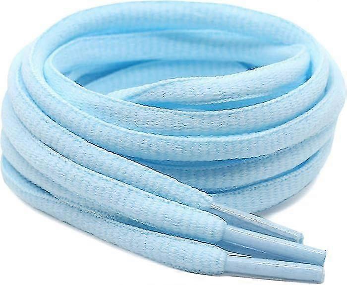 2 pairs of oval shoelaces sports shoelaces are suitable for sports / running shoes, and the rope is one sizeLight blue