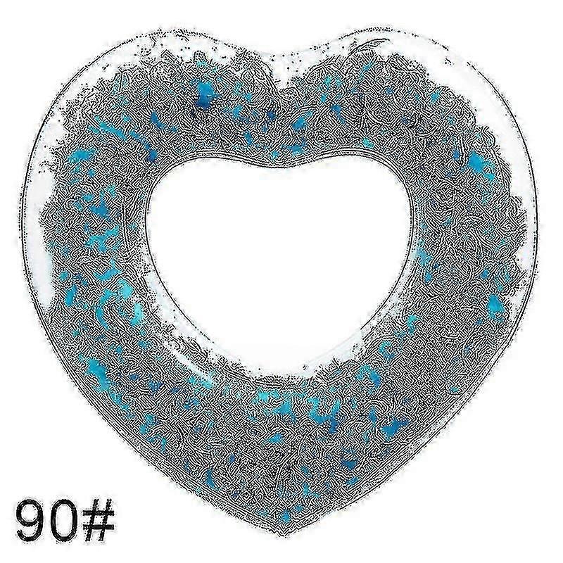 Full Transparency Water Ring Swimming Ring Heart-shape Inflatable For Adult