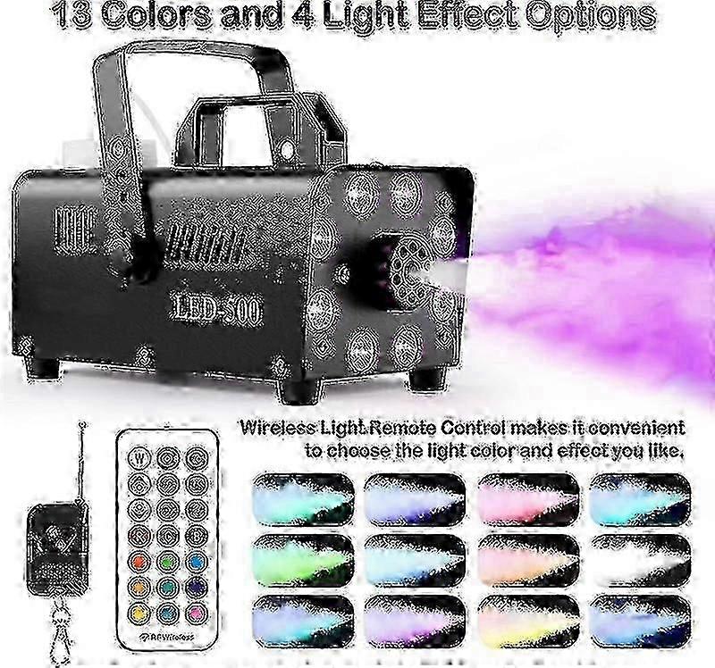 With 13 color LED light effects 500W and 2000CFM fogger