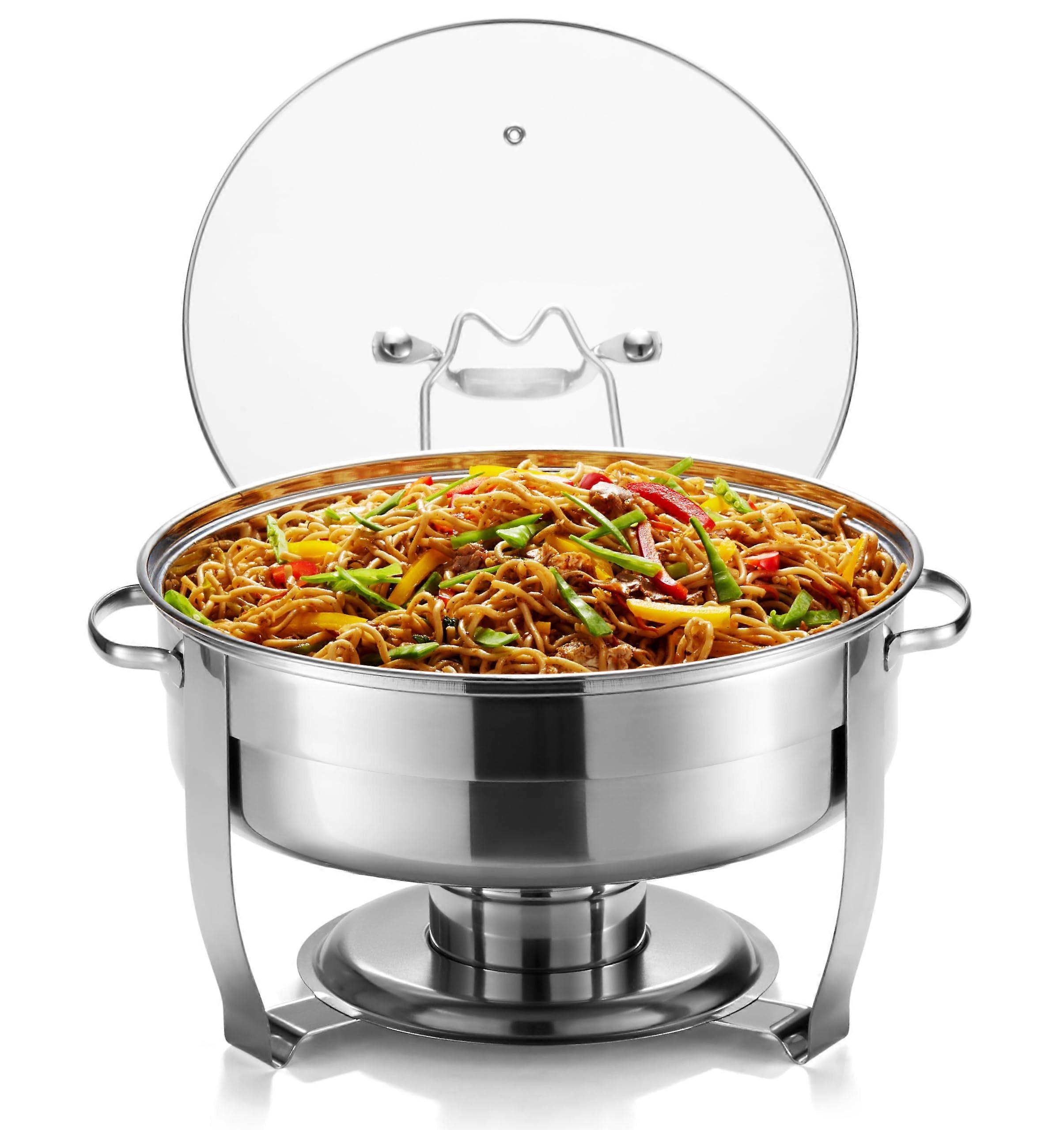 Chafing Dish for Buffet Set, Catering Food Warmers, Round Dishes, Warmer Tray, Stainless Steel