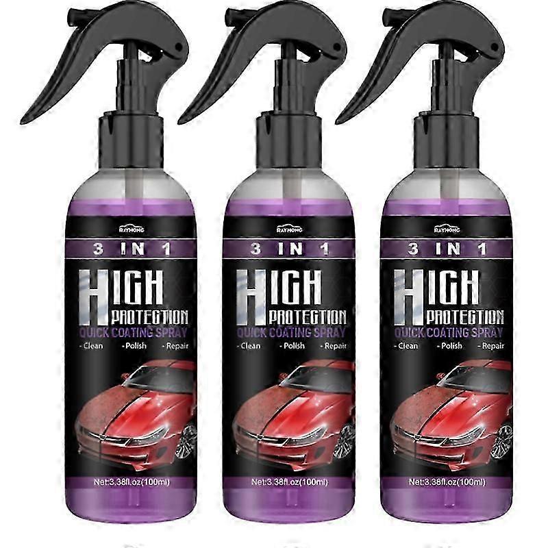 1-3x100ml High Protection Quick Car Ceramic Coating Spray 3 In 1 -fast Dispatch