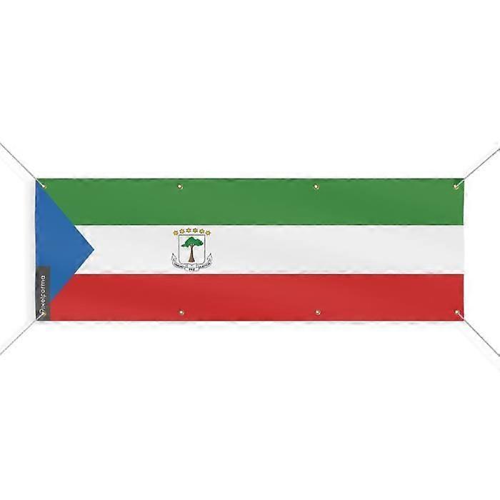 Equatorial Guinea Flag Banner 8 Grommets 40x120 cm