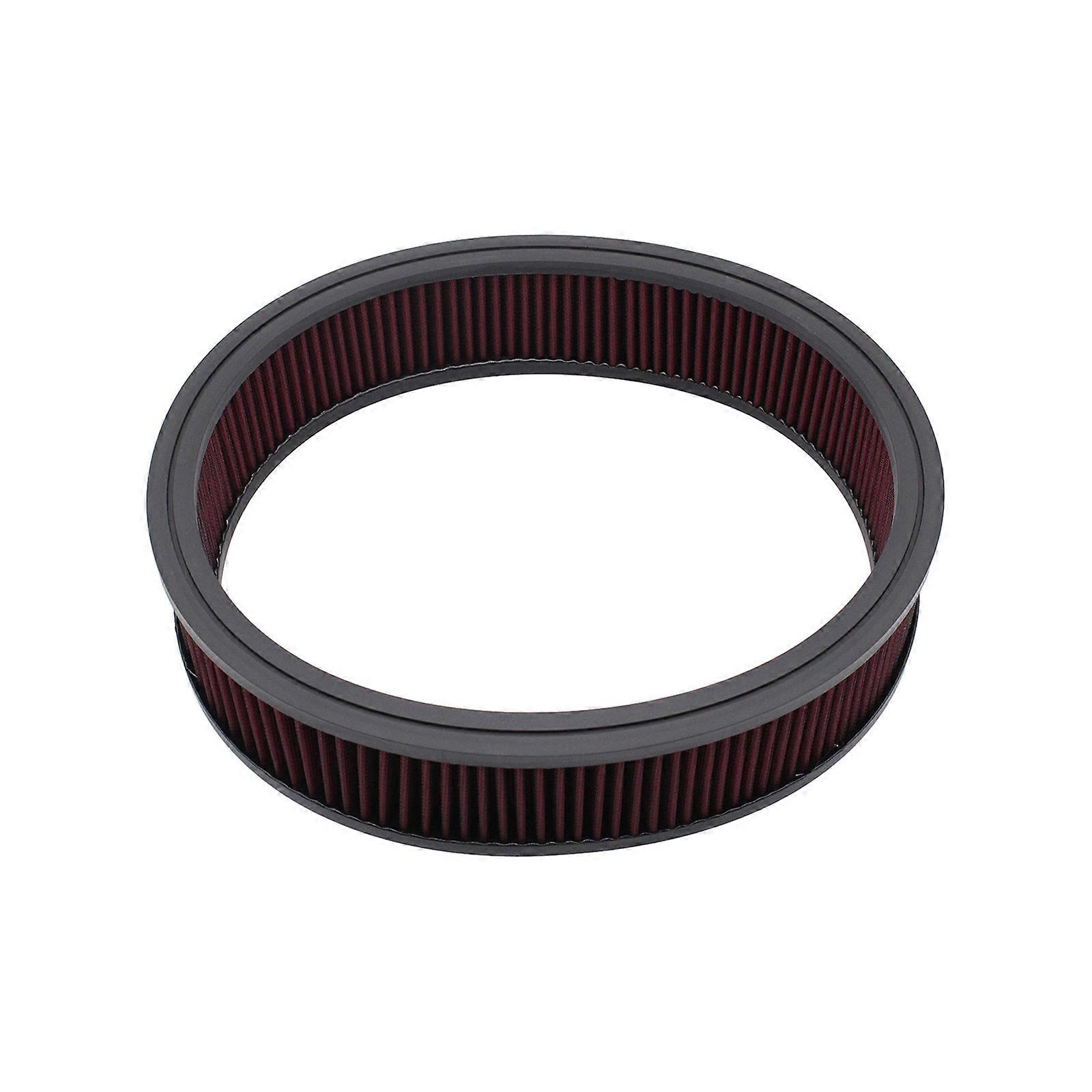 Industrial Grade High Flow Washable & Reusable Round Air Filter Element Replacement 14" By 3" Auto Modification Part Red