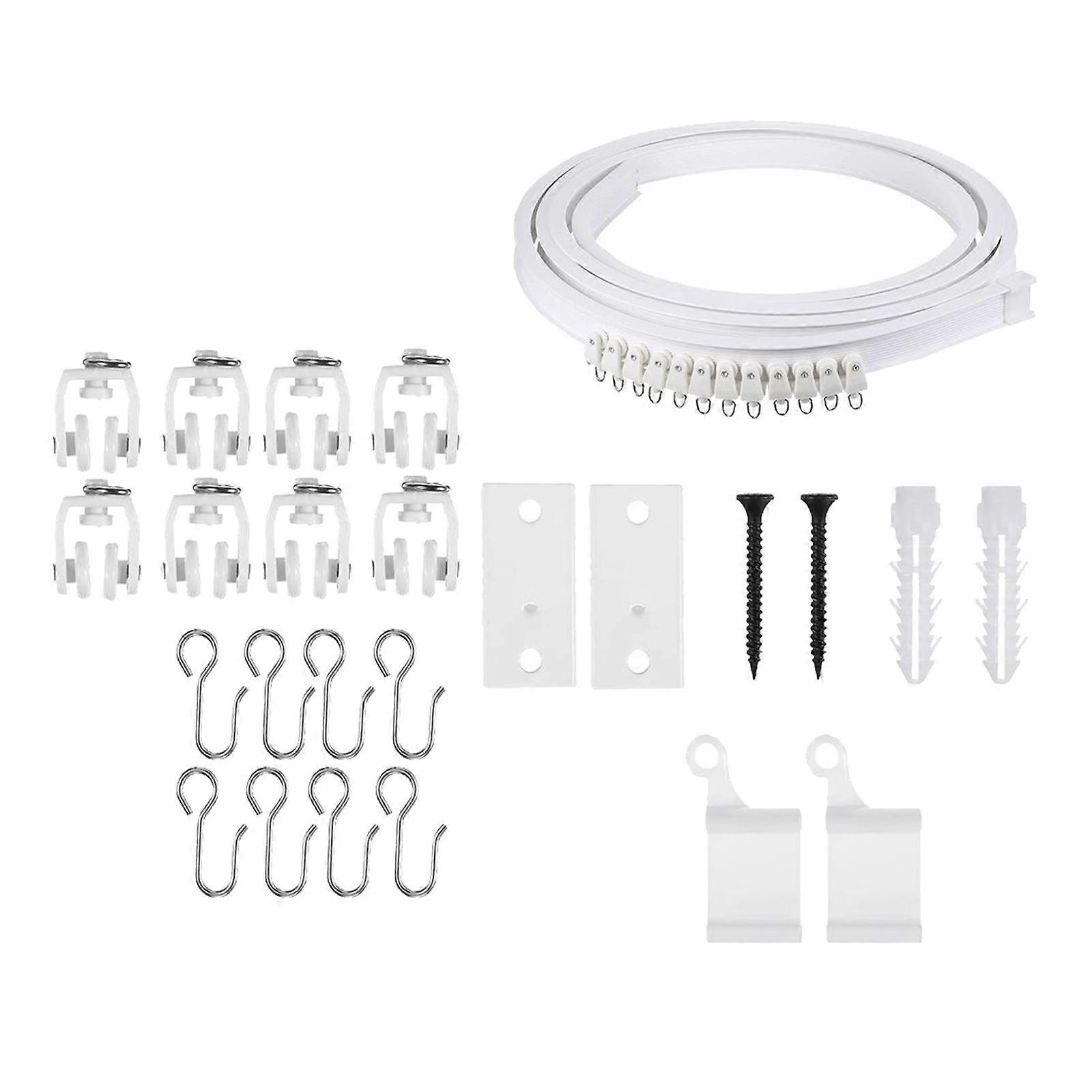 Ceiling Curtain Track Set Sturdy Screws Mounting Hardware for RV Curtains
