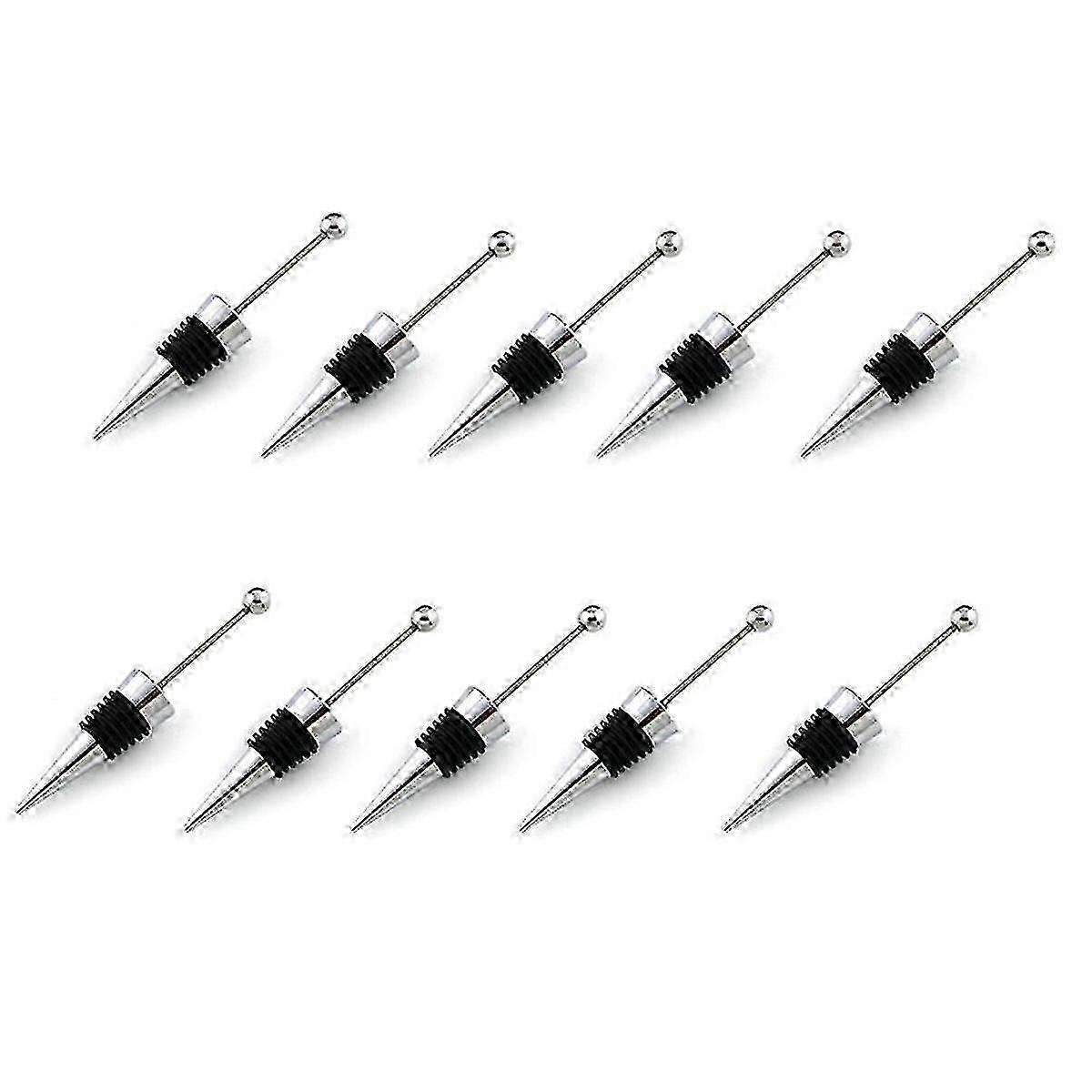 10 Stück Strass Perlen Weinverschlüsse, Silber Zink Legierung dekorative Perlen