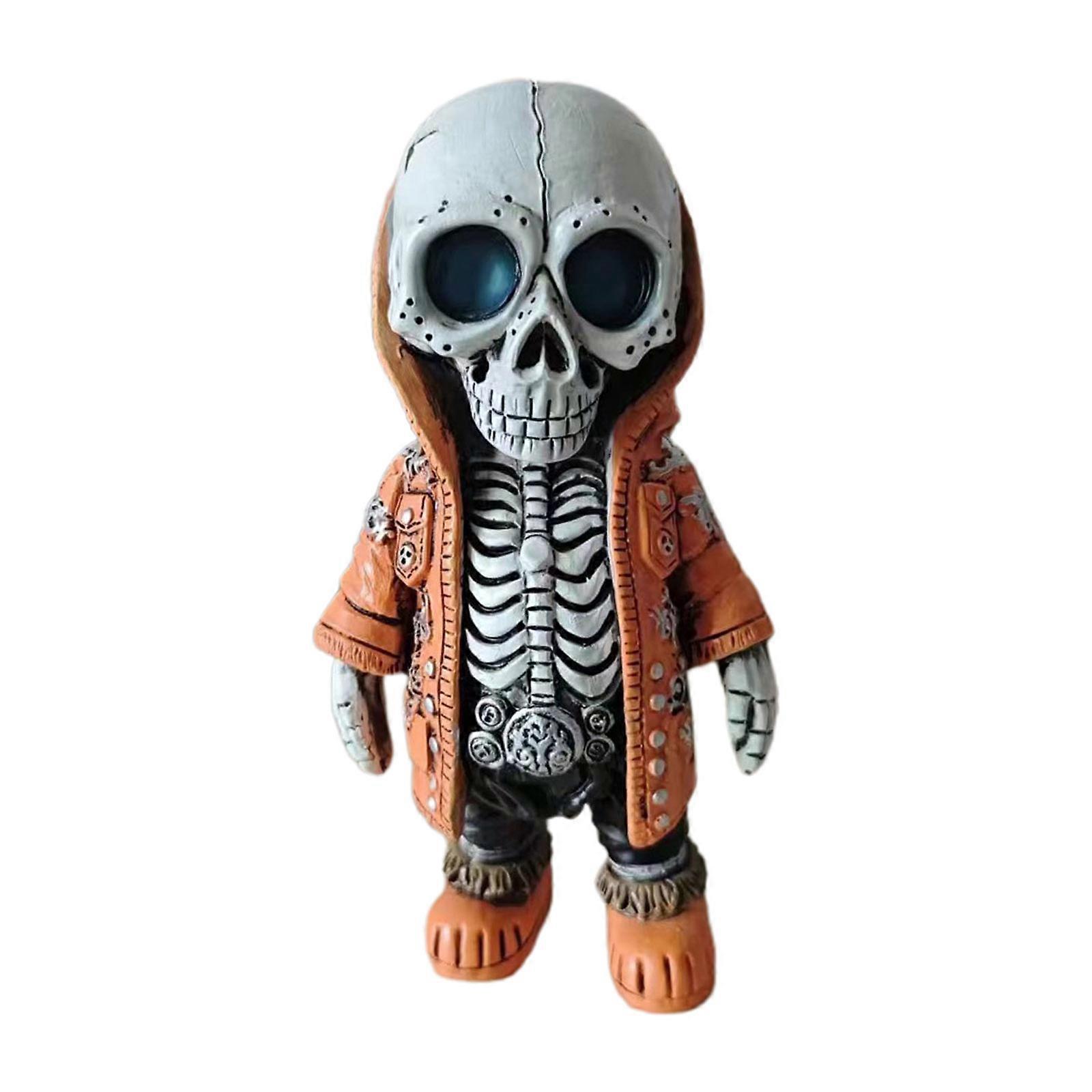 Skeleton Sculpture for Vehicle Dashboard Office Table TV Cabin Select Shop Display Cool Skeleton in Hoodie Figurines