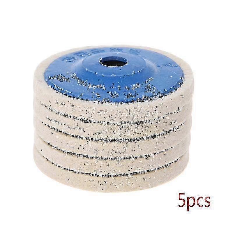 5pcs 4' Round Polishing Wheel Felt Wool Buffing Polishers Pad Buffer Disc Tools