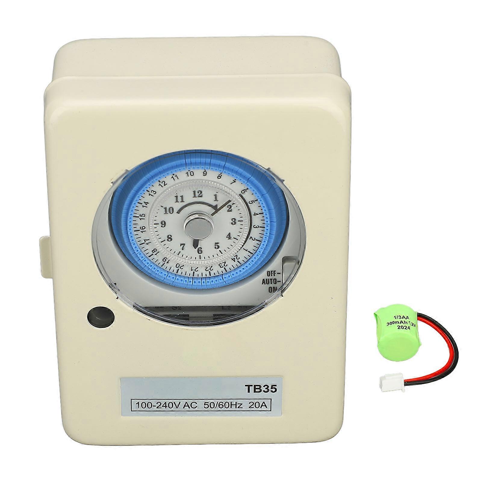 Mechanical time switch 24-hour timing, 15-minute intervals