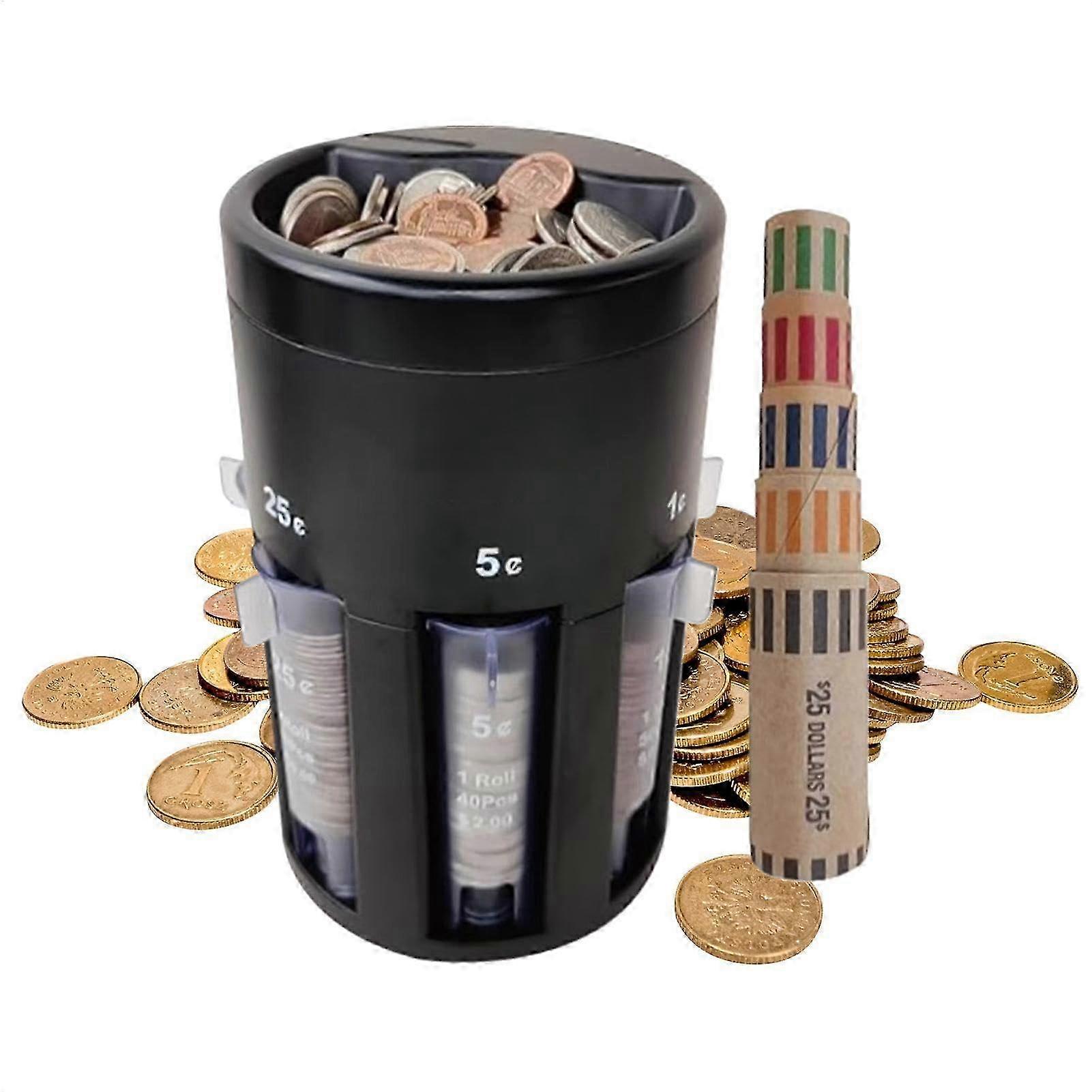 2025 Automatic Coin Sorter 5IN1 Coin Counter With Coin Wrappers,Digital Coin Counter, Easy To Use