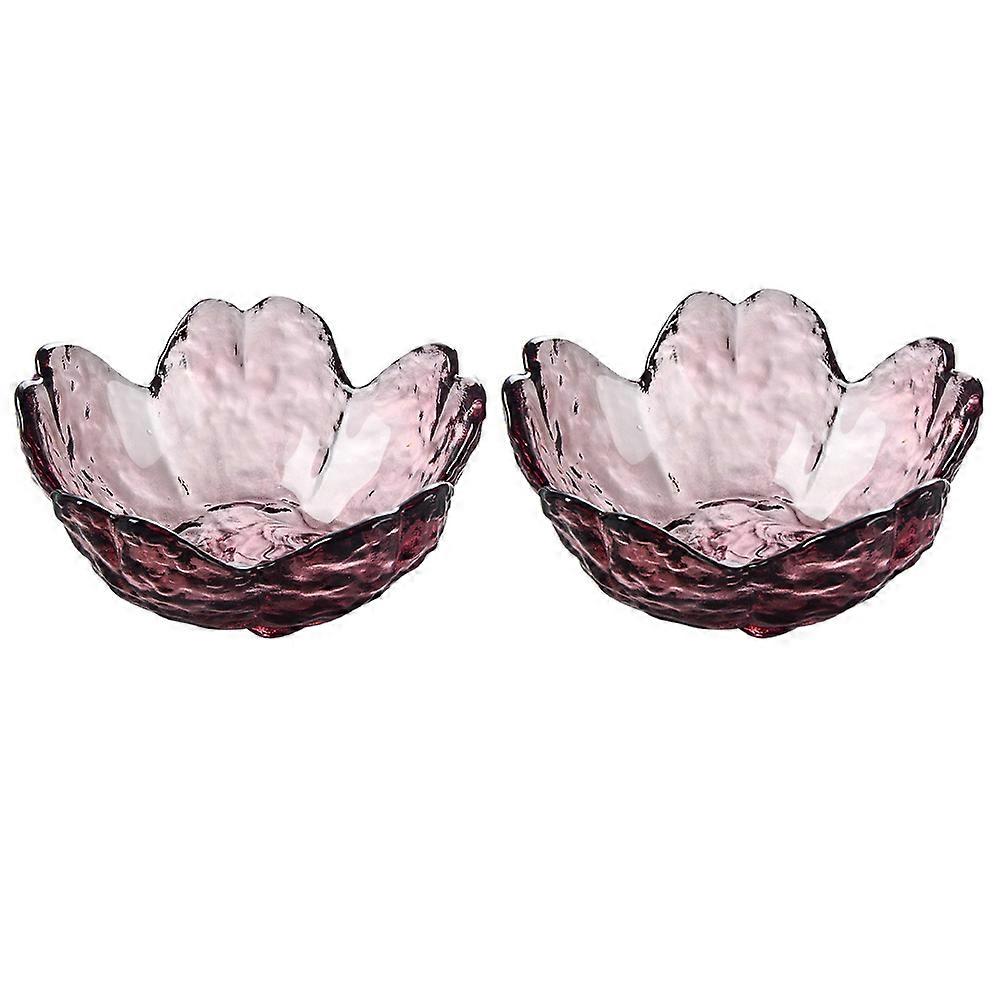 2 Pcs Cherry Shaped Glass Sauce Dishes, Lightweight Soy Sauce Bowls for Dipping, Home, Restaurant & Catering Use