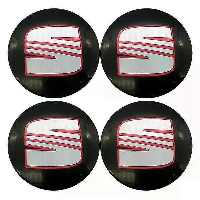 4pcs 56mm 60mm Αυτοκίνητο Wheel Center Hub Cap Rim Cover Αυτοκόλλητα αυτοκόλλητα εμβλημάτων συμβατό για Seat Ibiza 6j 6l Fr Ateca Altea Xl Leon 2 Leon-Yvan