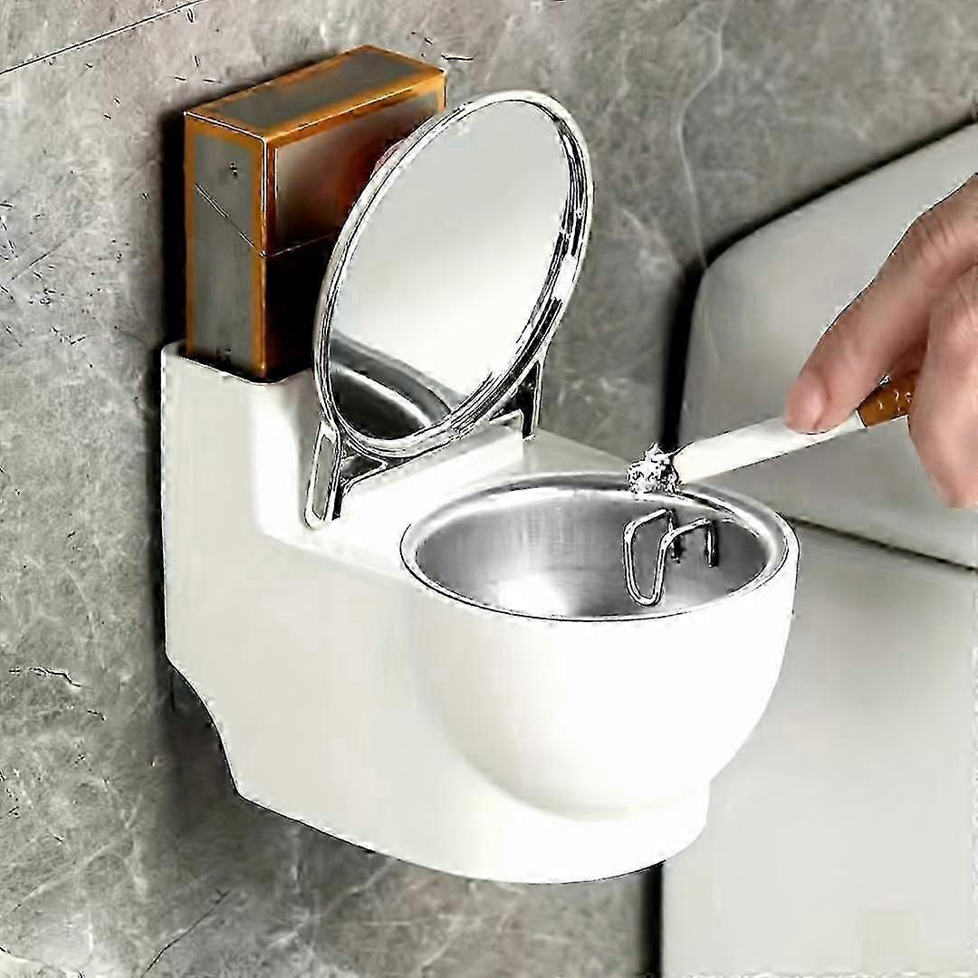 ふた付きの創造的なトイレの形をした灰皿-リビングルーム、バスルーム-壁掛け可能
