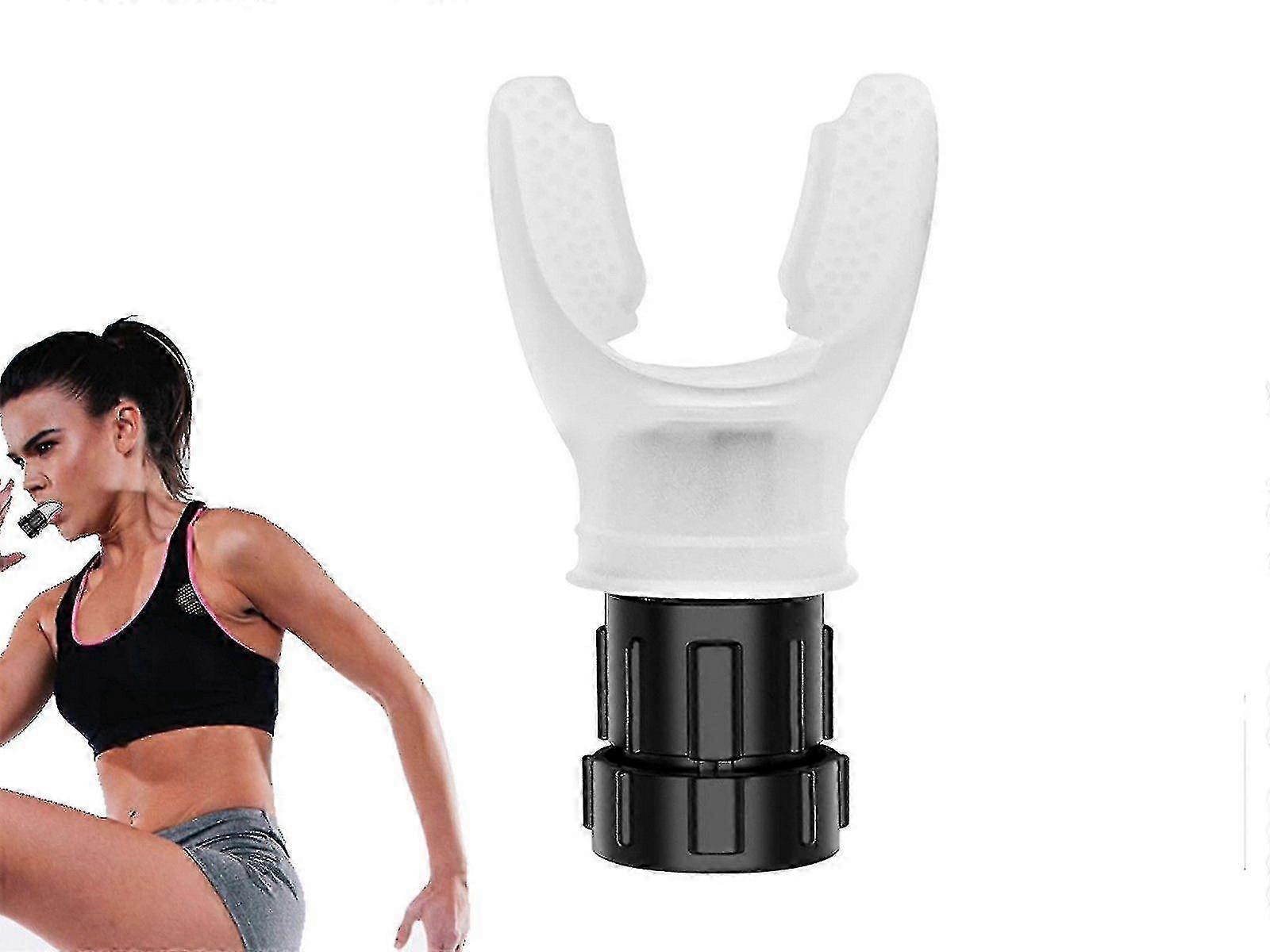 1pc Portable White Lung Breathing Trainer - Respiratory Muscle Training Device