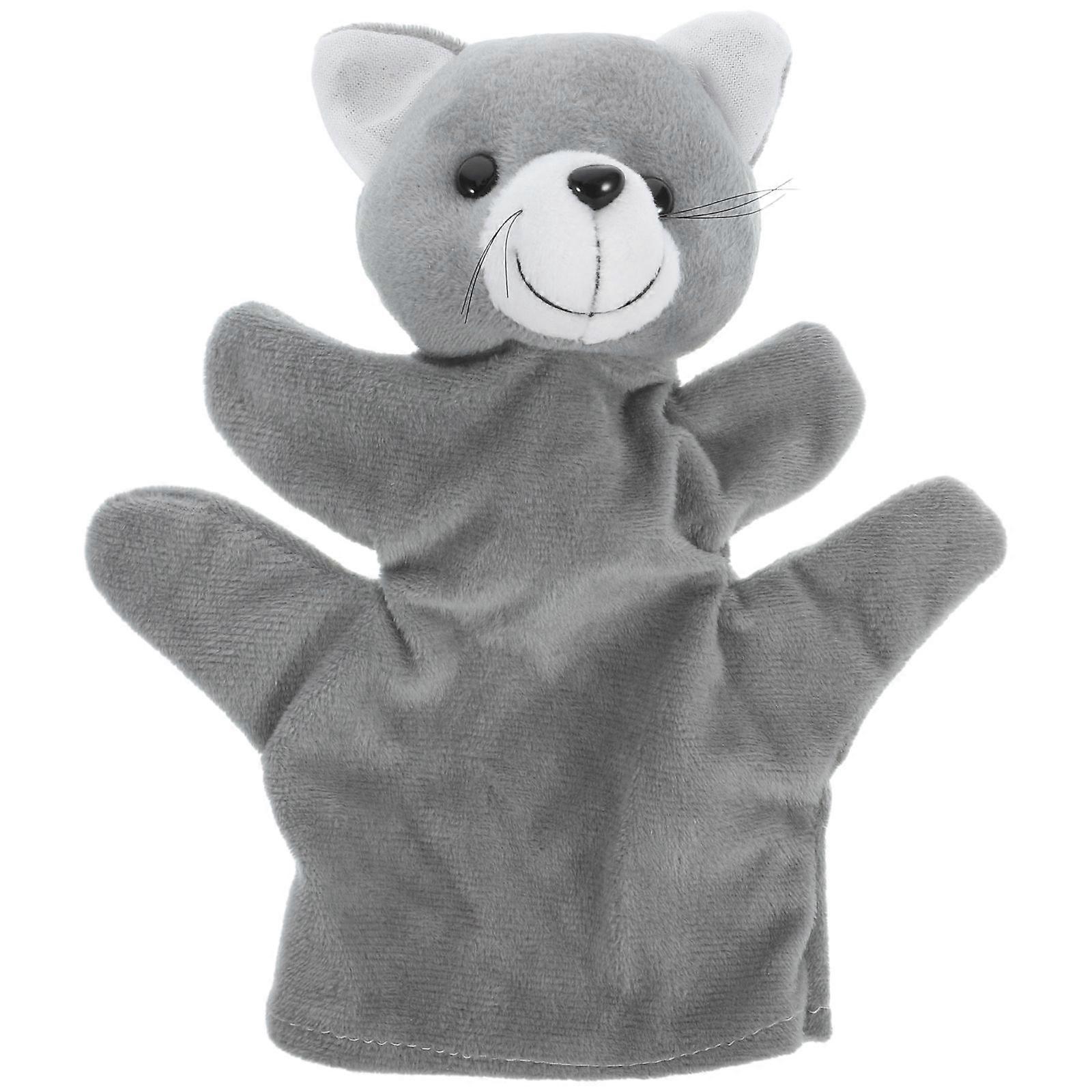 Storytelling Plush Puppet Interactive Animal Hand Puppet Cartoon Plush Cat Hand Puppet