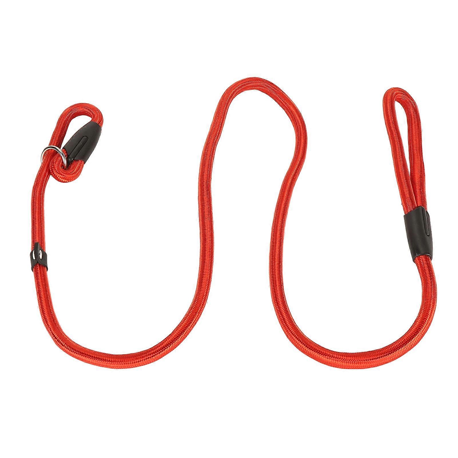 مقود يمنع الانزلاق قابل للتعديل حبل جر النايلون الناعم شديد التحمل للكلاب الصغيرة المتوسطة جرو أحمر L (1x140 سم / 0.4x55.1in)