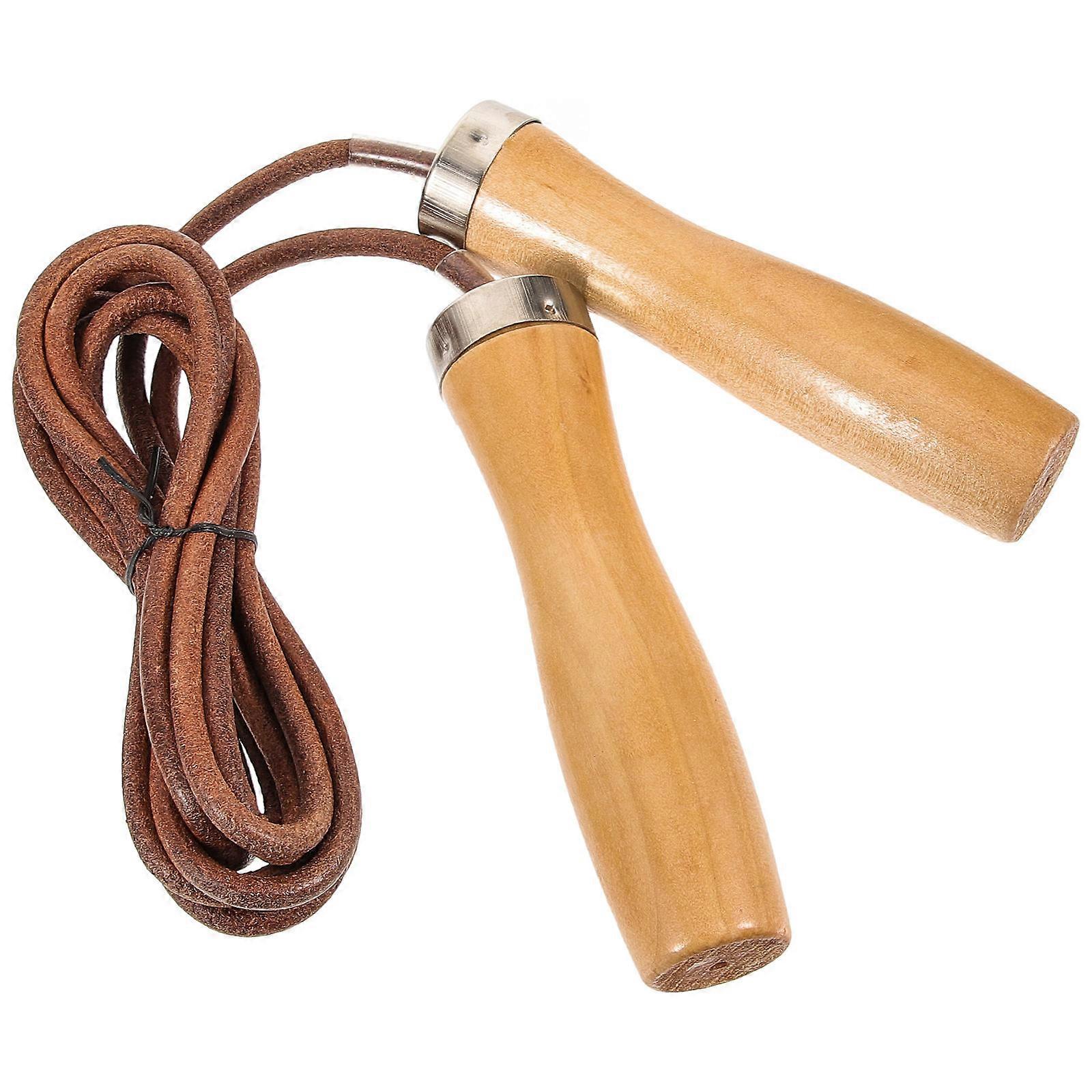Durable Wooden Handle Skipping Rope with Ergonomic Non Slip Grip for Fitness and Educational Use, All Skill Levels