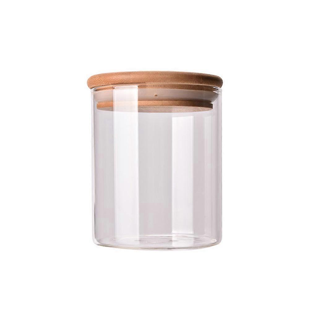 Kitchen Essential Glass Jars with Airtight Bamboo Covers,Multi Purpose Use