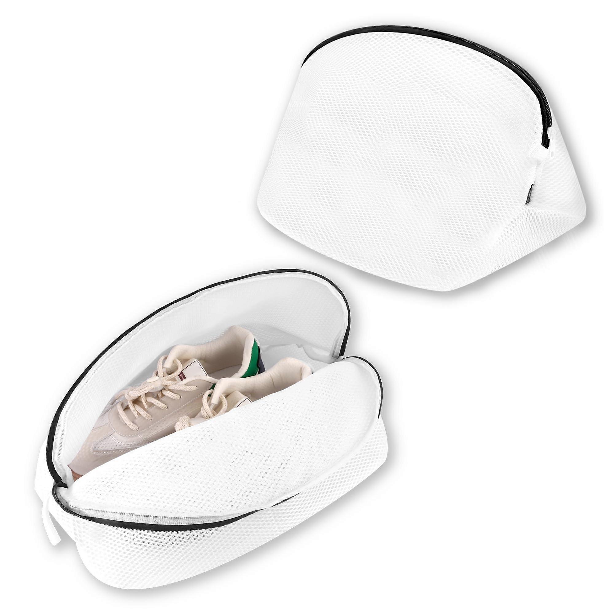 Set of 2 Laundry Nets for Shoes Socks with Zip Robust Mesh Wash Bag Set