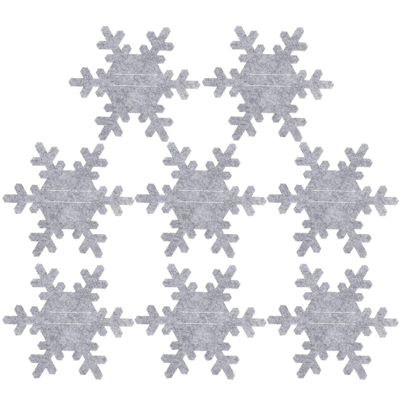 Festive Snowflake Fork Covers Grey 15x15cm Storage 8Pcs