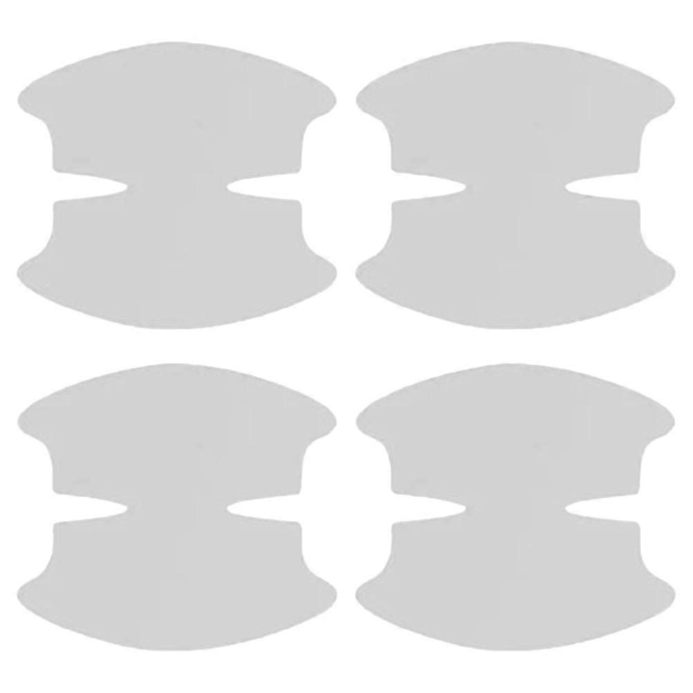 Car Door Handle Protection Clear Sticker Scratch Resistant Square Shape 4Pcs