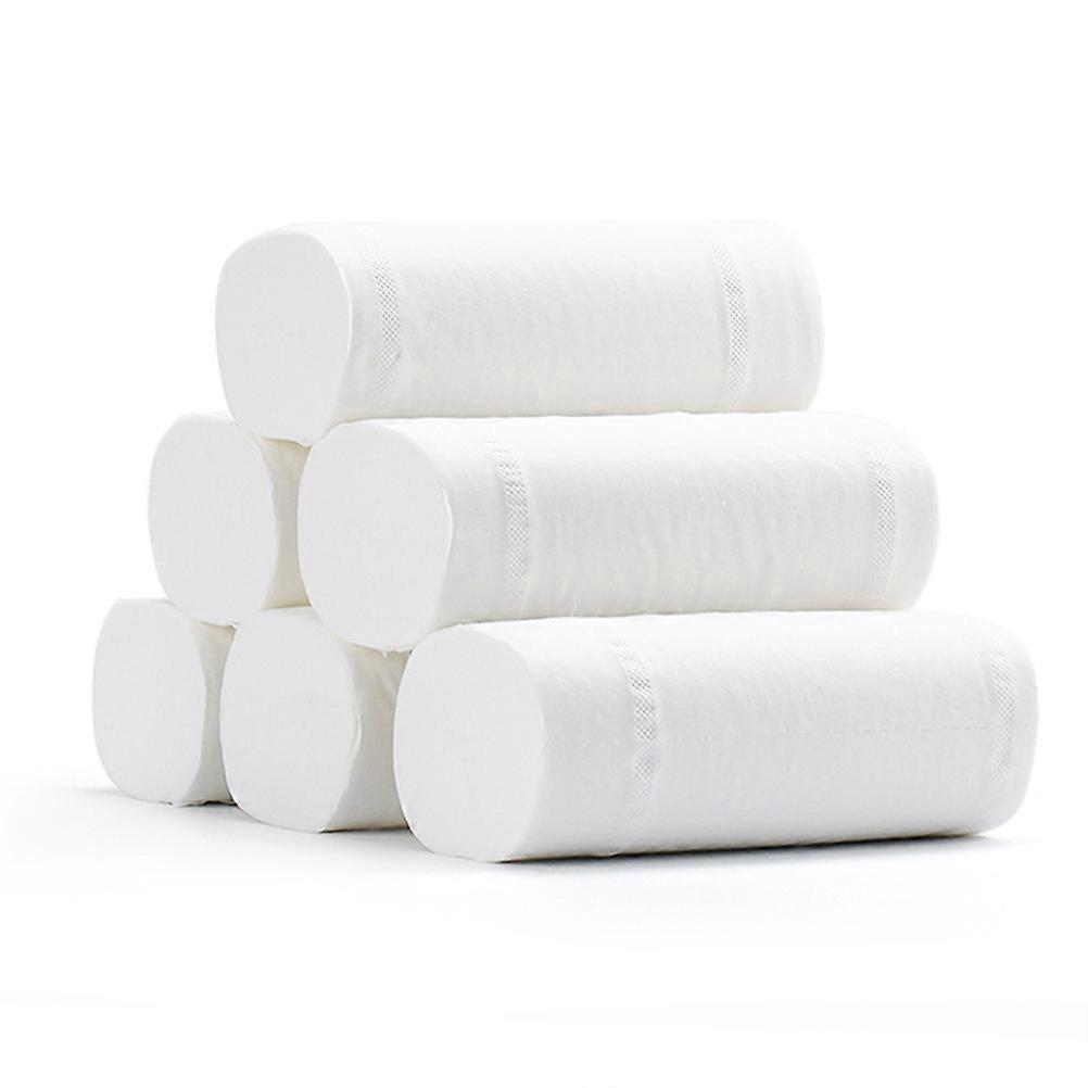 Bathroom Tissue Paper Soft Functional present Household Roll Paper Wood Pulp 10Rolls