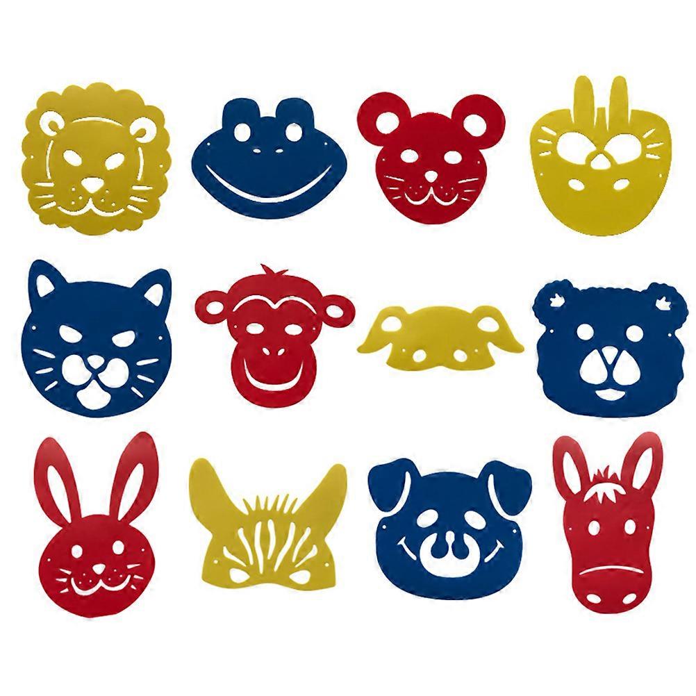 Animal Drawing Stencils Reusable Stencils For Painting Motor Skill Improvement DIY Craft Projects Mixed Color 22.5x23CM 12Pcs