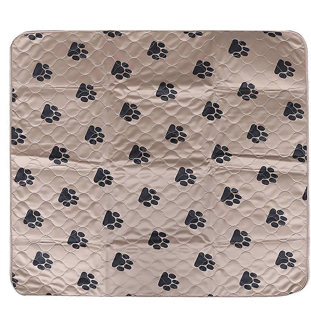 Reusable Pet Pee Pad Washable Dog Pee Pads Rectangular Indoor Use Brown 60x40x0.5cm Water Absorption 1Pack