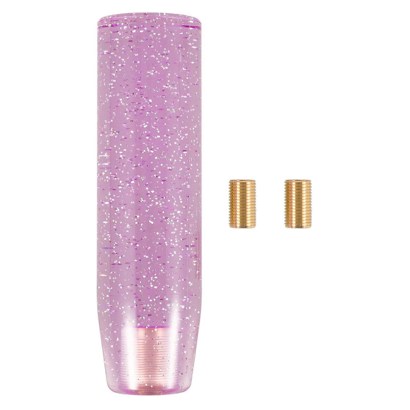 Car Knob Manual Gear Stick Grip Comfortable Purple Acrylic Elegant Style Vehicle Interior Upgrade 1Set