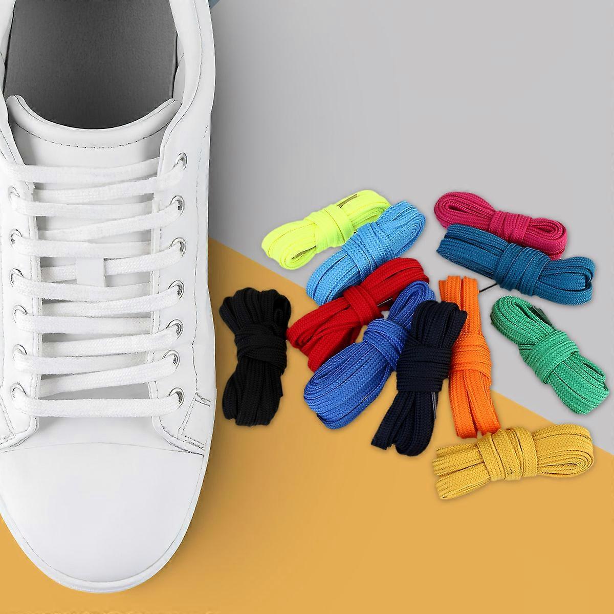Colorful Shoelaces Winomo Polyester Material Flat Shape For Skates 10 Pairs