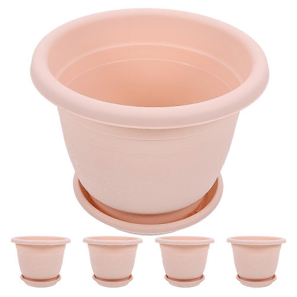 5 Sets Simple Pot With Holes And Root Control For Garden Use