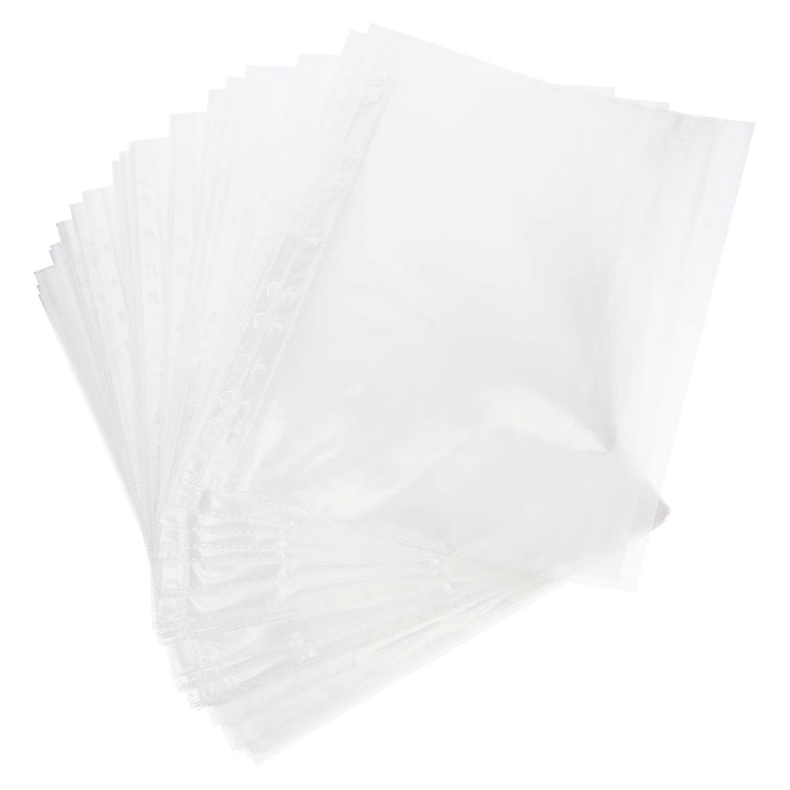 Document Folder Transparent Folders Document Storage Insect-Proof Simple Design Square Shape PP Material 100Pcs
