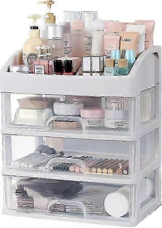 Vanity Case Makeup Cosmetic Organizer Box for Neat Dressing Table Storage