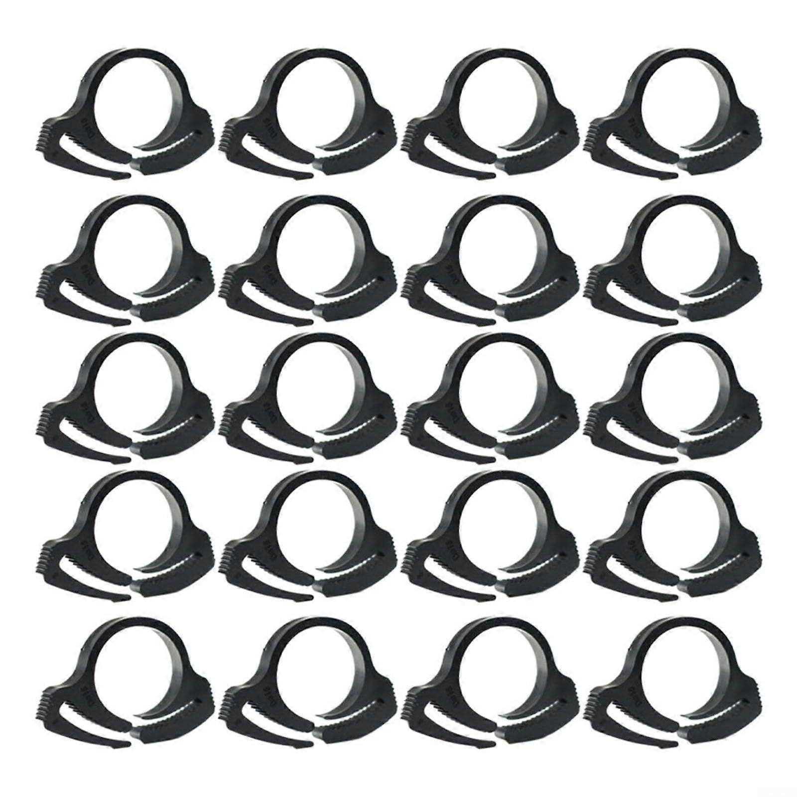 20 Plastic Ratchet Clamps for Securing Irrigation and Garden Hose Pipe Connections (φ16 mm) Compatible with φ16 mm Tubing