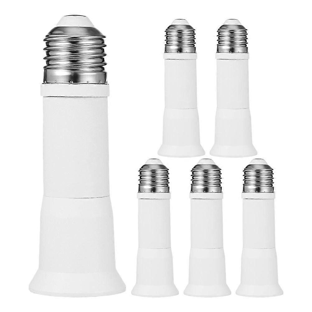 Adjustable Light Socket Extender Adapter 6PCS Set for Indoor LED Bulbs – Flexible Bulb Holder Converter for Home, Office, and Garage Lighting