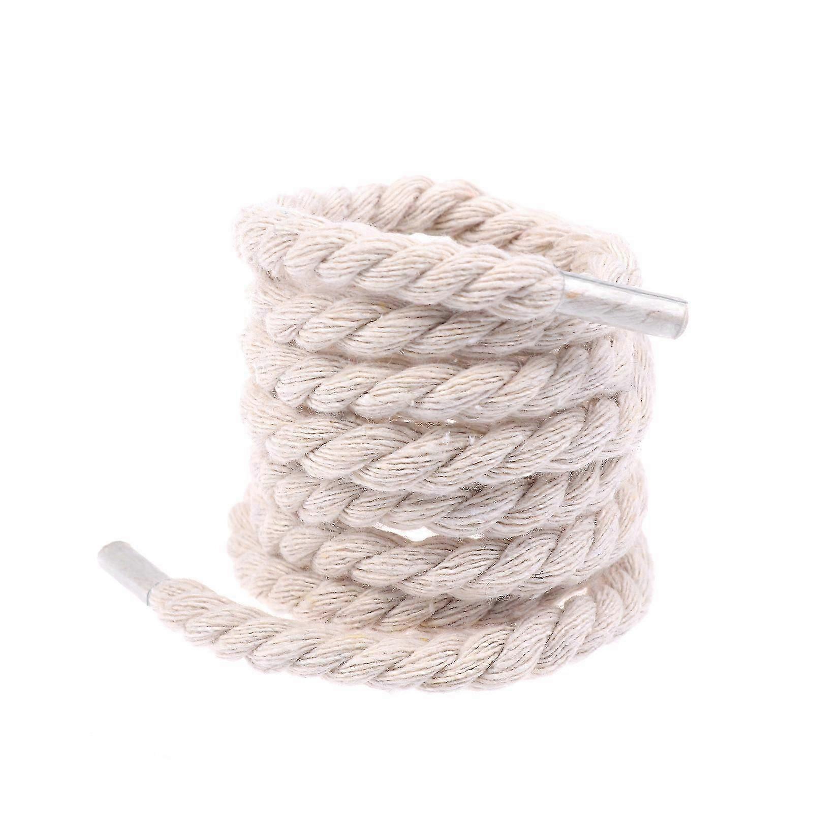2Pcs Round Thick Rope Laces Polyester Cotton Solid Color Laces 0.8cm Diameter 120/140/160cm Length Bold Shoelaces