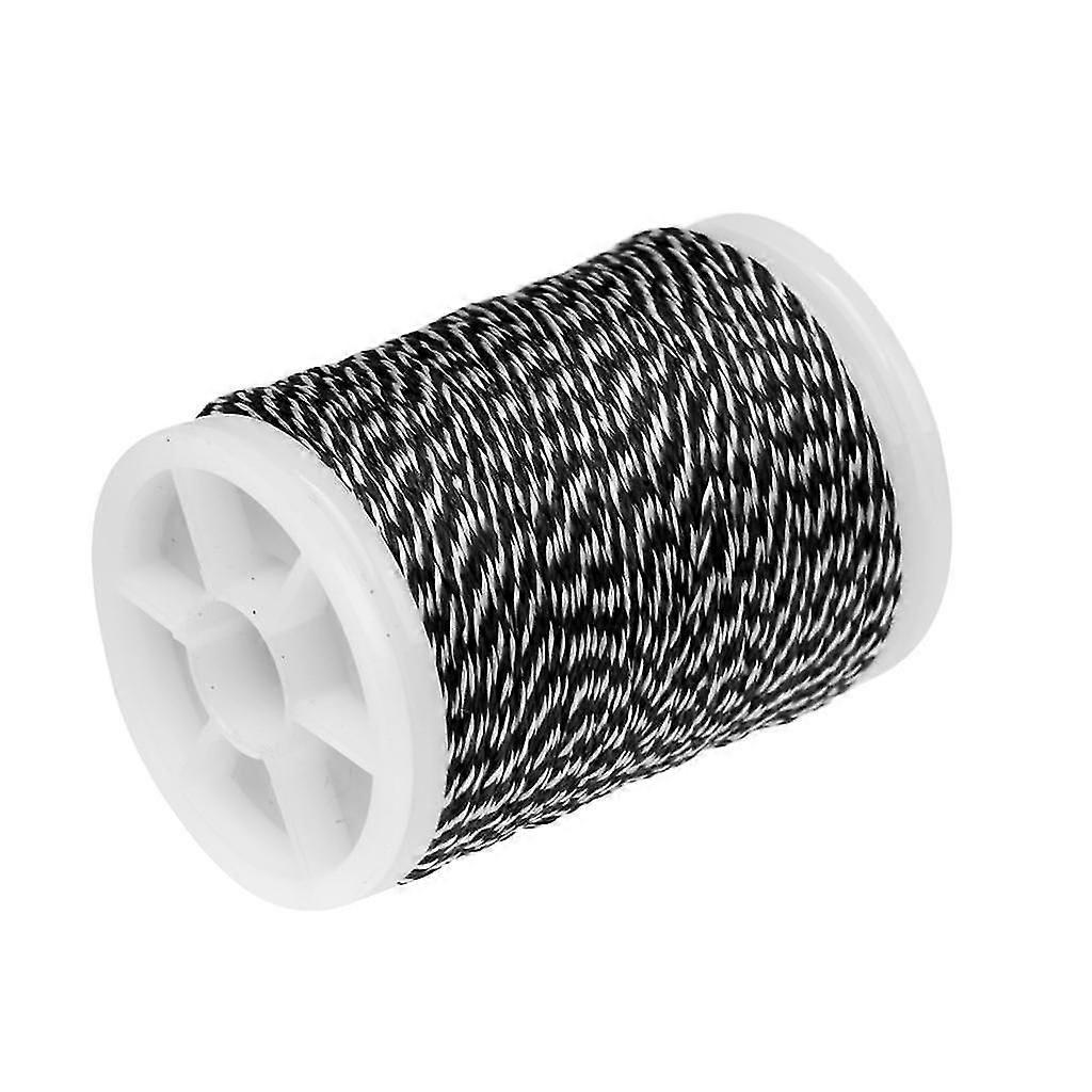 110m Fiber Archery Bow String Serving Material Bowstring Protect Black White