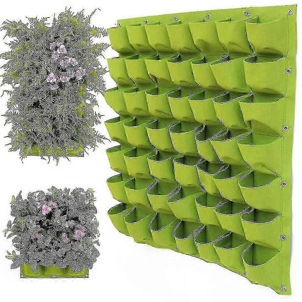 Planting bag for wall decor - Black green succulent planter